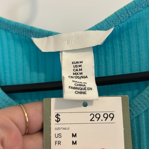 NEW WITH TAGS H&M Teal Cutout Maxi Dress - Picture 5 of 5